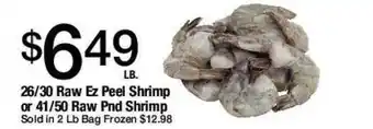 Jons International 26-30 Raw Ez Peel Shrimp Or 41-50 Raw Pnd Shrimp offer