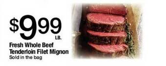 Jons International Fresh Whole Beef Tenderloin Filet Mignon offer