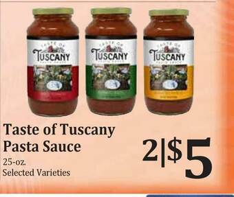 Rosauers Taste Of Tuscany Pasta Sauce offer