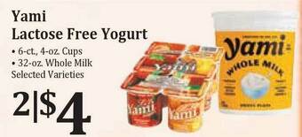 Rosauers Yami Lactose Free Yogurt offer