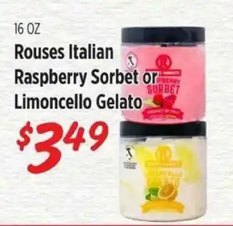 Rouses Rouses Italian Raspberry Sorbet Or Limoncello Gelato offer