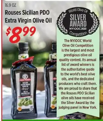 Rouses Rouses Sicilian Pdo Extra Virgin Olive Oil offer