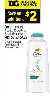 Dollar General Dove Hair Care Products offer