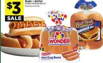 Dollar General Wonder or Ball Park Hot Dog or Hamburger Buns offer
