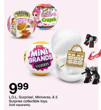 Target L.O.L. Surprise!, Miniverse, & 5 Surprise collectible toys offer