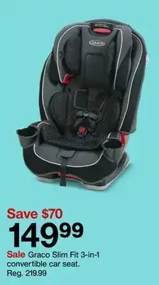 Target Graco Slim Fit 3-in-1 convertible car seat offer