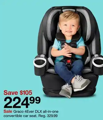 Target Graco 4Ever DLX all-in-one convertible car seat offer