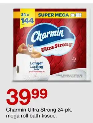 Target Charmin Ultra Strong 24-pk. mega roll bath tissue offer