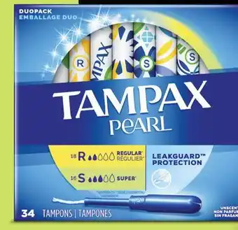 Target Tampax Pearl 34-ct. duo-pack tampons offer