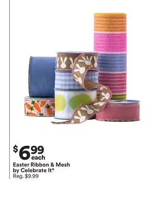 Michaels Easter ribbon & Mesh by Celebrate It offer