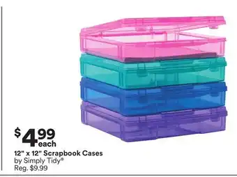Michaels 12 x 12 Scrapbook Cases by Simply Tidy offer