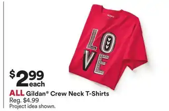 Michaels ALL Gildan Crew Neck T-Shirts offer