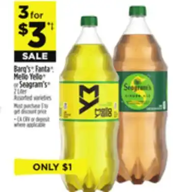 Dollar General Barq's, Fanta, Mello Yello or Seagram's offer