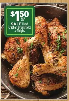 Dollar General Fresh Chicken Drumsticks or Thighs offer