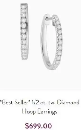 Littman Jewelers 1/2 Ct. Tw. Diamond Hoop Earrings offer