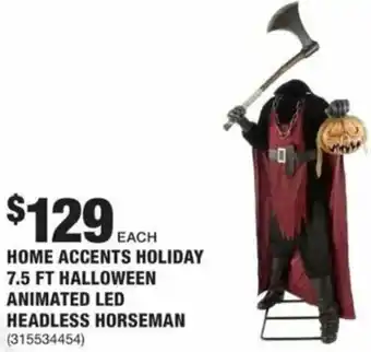The Home Depot Home Accents Holiday 7.5 Halloween Animated LED Headless Hourseman offer