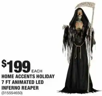 The Home Depot Home Accents Holiday 7 Ft. Animated LED Inferno Reaper offer