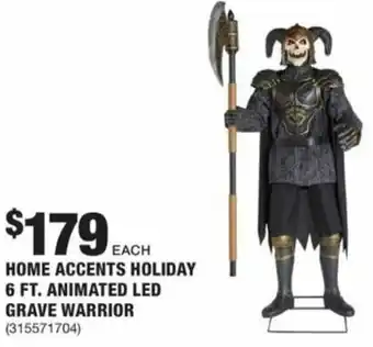 The Home Depot Home Accents Holiday 6 Ft. Animated LED Grave Warrior offer