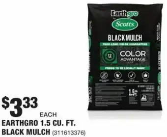 The Home Depot Earthgro 1.5 Cu. Ft. Black Mulch offer