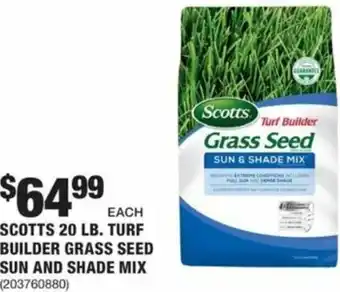 The Home Depot Scotts 20 LB. Turf Builder Grass Seed Sun And Shade Mix offer