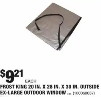 The Home Depot Frost King 20 In. X 28 In. X 30 In. Outside Ex-Large Outdoor Window offer