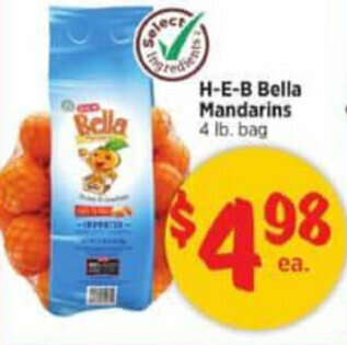 H-E-B Bella Mandarins offer