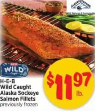H-E-B Wild Caught Alaska Sockeye Salmon Fillets offer