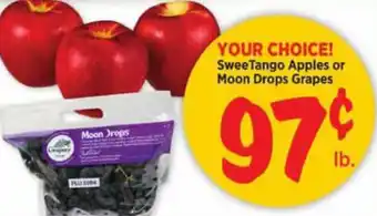 H-E-B Sweet Tango Apples Or Moon Drops Grapes offer