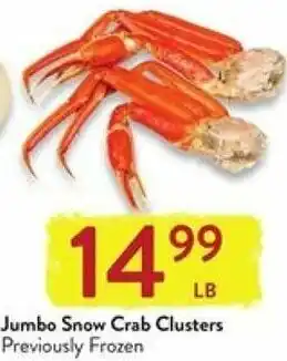 Fresh Thyme Jumbo Snow Crab Clusters offer