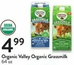 Fresh Thyme Organic Valley Organic Grassmilk 64 oz offer