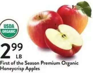 Fresh Thyme First Of The Season Premium Organic Honeycrisp Apples offer