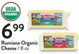 Fresh Thyme Rumiano Organic Cheese 8 oz offer