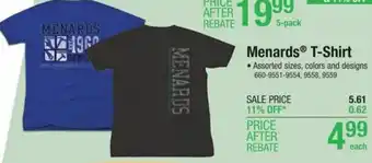 Menards Menards T-Shirt offer