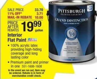 Menards Interior Flat Paint offer
