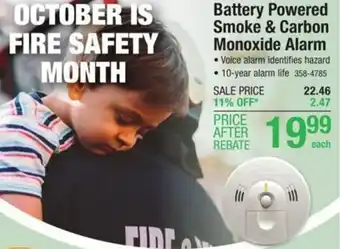 Menards Battery Powered Smoke & Carbon Monoxide Alarm offer