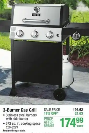 Menards 3-Burner Gas Grill offer