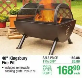 Menards 40" Kingsbury Fire Pit offer