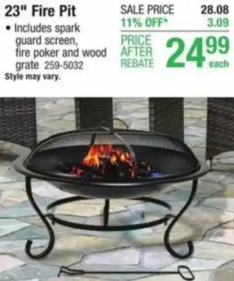 Menards 24" Fire Pit offer