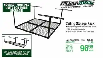 Menards Ceiling Storage Rack offer