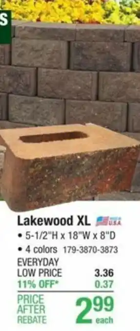 Menards Lakewood XL offer