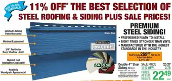 Menards Double 4" Steel Siding offer