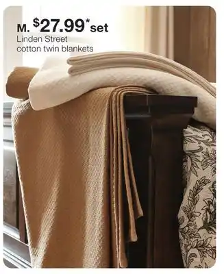 JC Penney Linden Street Cotton Twin Blankets offer