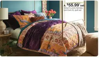 JC Penney Distant Lands Ophelia twin/twin XL quilt set offer