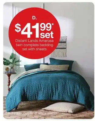 JC Penney Distant Lands Amarosa twin complete bedding set with sheets offer