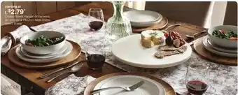 JC Penney Linden Street Harper dinnerware, serveware or Houlton table linens offer
