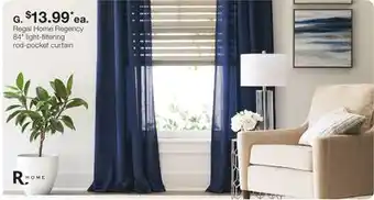 JC Penney Regal Home Regency 84 light-filtering rod-pocket curtain offer