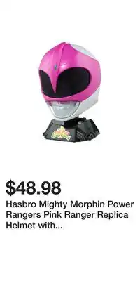 Game Stop Hasbro Mighty Morphin Power Rangers Pink Ranger Replica Helmet with Display Stand GameStop Exclusive offer