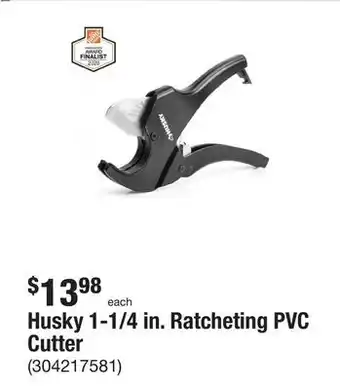 The Home Depot Husky 1-1/4 in. Ratcheting PVC Cutter offer