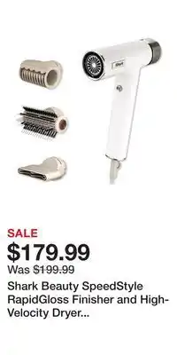 Ulta Beauty Shark Beauty SpeedStyle RapidGloss Finisher and High-Velocity Dryer for Straight & Wavy Hair offer
