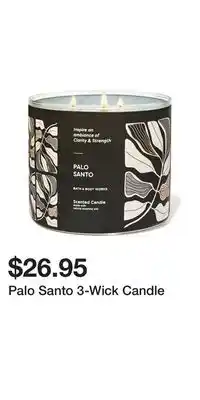 Bath & Body Works Palo Santo 3-Wick Candle offer